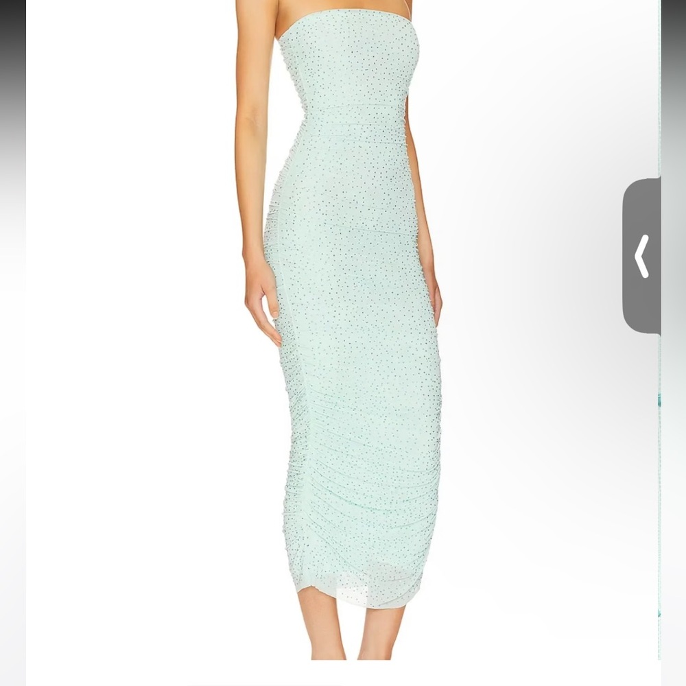REVOLVE AFRM Covell Rhinestone Maxi Dress - ICE BLUE - Picture 1 of 6